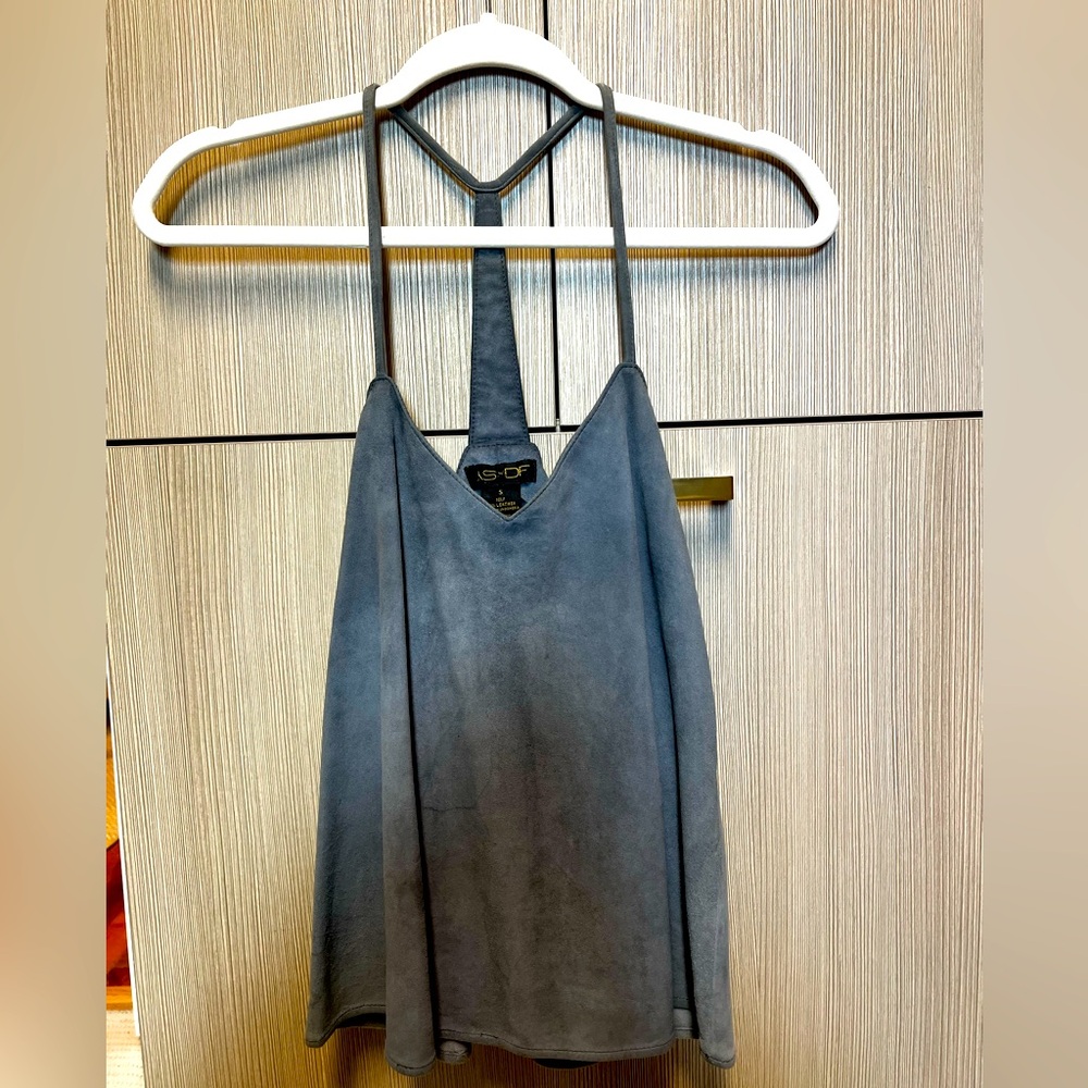 AS by DF 100% leather v neck tank